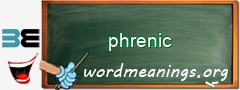 WordMeaning blackboard for phrenic